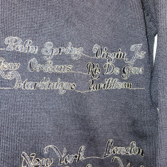 Vintage Stephanie by Suzelle Navy Wool Blend Dress Size M Destinations Details - Picture 7 of 12